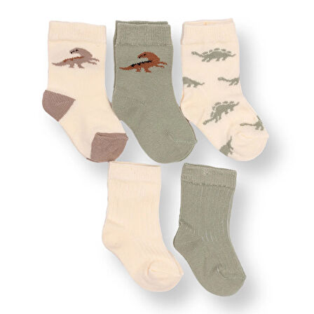 HelloBaby Erkek Bebek 5'li Soket Çorap