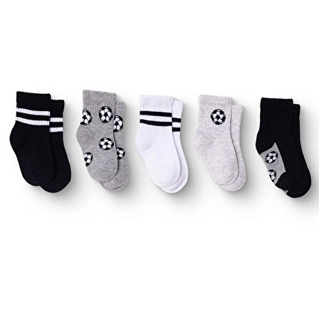HelloBaby Erkek Bebek 5'li Soket Çorap