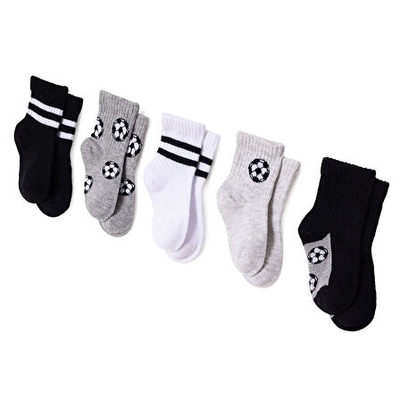 HelloBaby Erkek Bebek 5'li Soket Çorap