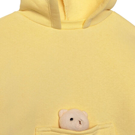 HelloBaby Kız Bebek Teddy Bear Eşofman Takımı Kapüşonlu Uzun Kol Lastikli Paça