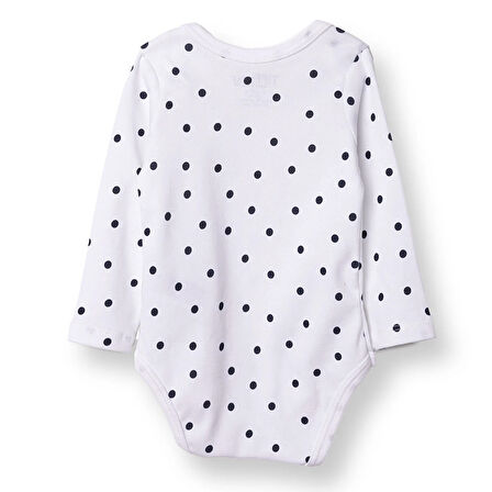 Tiffany Kız Bebek Uzun Kol Body Çıtçıtlı Zarf Yaka