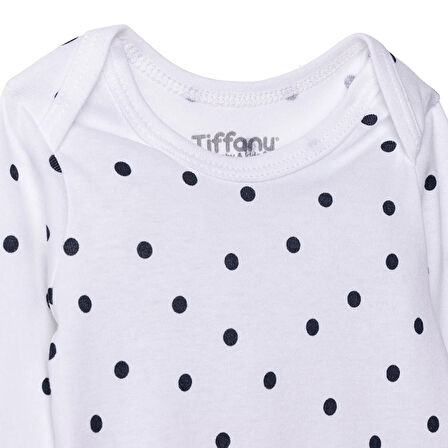 Tiffany Kız Bebek Uzun Kol Body Çıtçıtlı Zarf Yaka