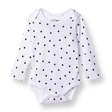 Tiffany Kız Bebek Uzun Kol Body Çıtçıtlı Zarf Yaka