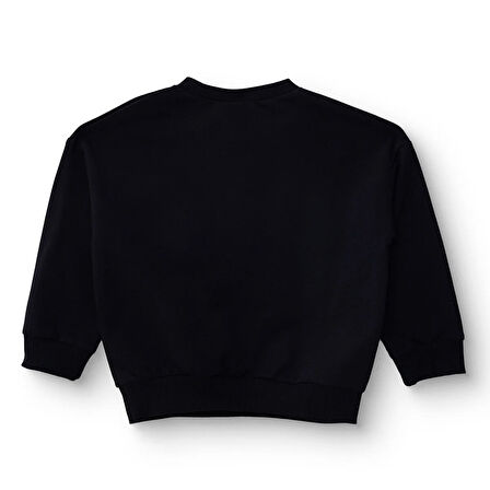 Beşiktaş Unisex Sweatshirt İki İplik Bisiklet Yaka Uzun Kol