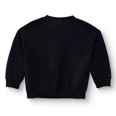 Beşiktaş Unisex Sweatshirt İki İplik Bisiklet Yaka Uzun Kol