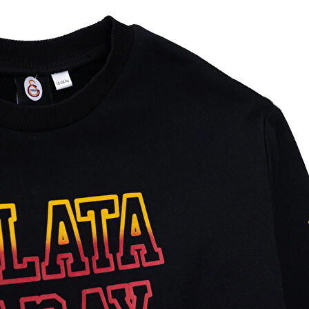 Galatasaray Unisex Sweatshirt İki İplik Bisiklet Yaka Uzun Kol