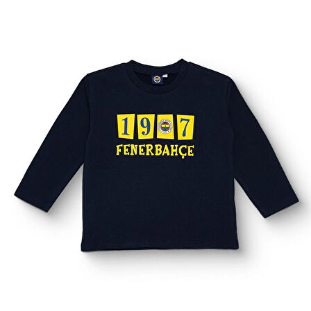 Fenerbahçe Unisex Sweatshirt İki İplik Bisiklet Yaka Uzun Kol