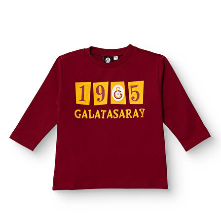 Galatasaray Unisex Sweatshirt İki İplik Bisiklet Yaka Uzun Kol