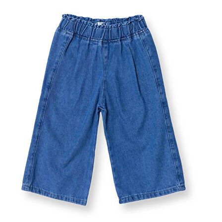 HelloBaby Kız Bebek Denim Pantolon Reçme Paça