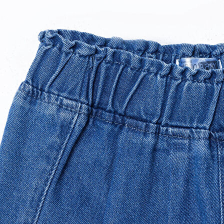 HelloBaby Kız Bebek Denim Pantolon Reçme Paça