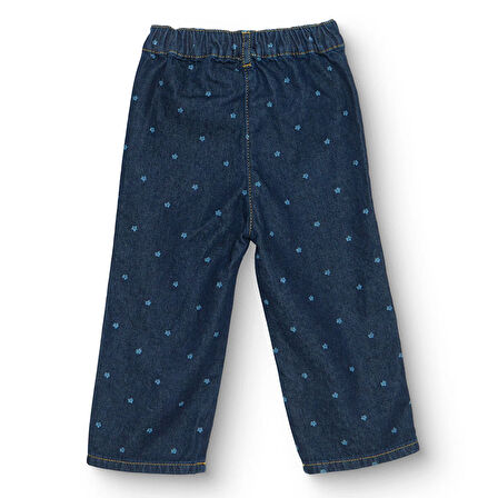 HelloBaby Kız Bebek Denim Pantolon Reçme Paça