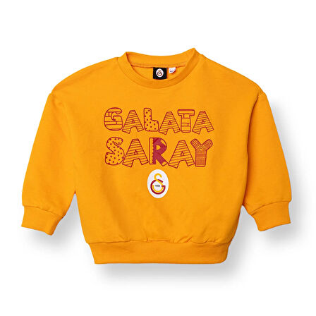 Galatasaray Unisex Galatasaray Sweatshirt İki İplik Bisiklet Yaka Uzun Kol