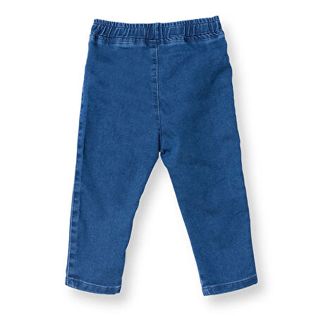 HelloBaby Kız Bebek Denim Pantolon Reçme Paça