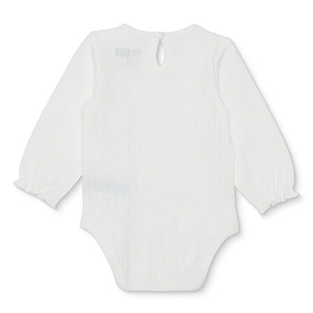 HelloBaby Kız Bebek Uzun Kol Body Jakar Örme Bisiklet Yaka Uzun Kol