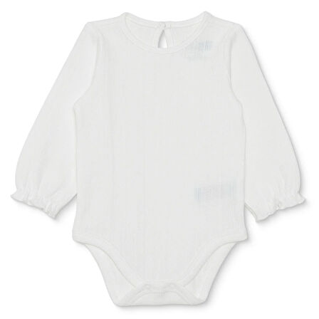 HelloBaby Kız Bebek Uzun Kol Body Jakar Örme Bisiklet Yaka Uzun Kol