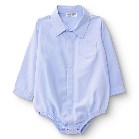 HelloBaby Erkek Bebek Uzun Kol Body Oxford Gömlek Yaka Uzun Kol