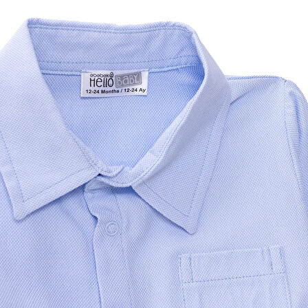 HelloBaby Erkek Bebek Uzun Kol Body Oxford Gömlek Yaka Uzun Kol