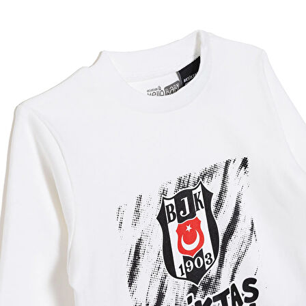 Beşiktaş Erkek Bebek Uzun Kol Pijama Takımı İnterlok Bisiklet Yaka Reçme Paça