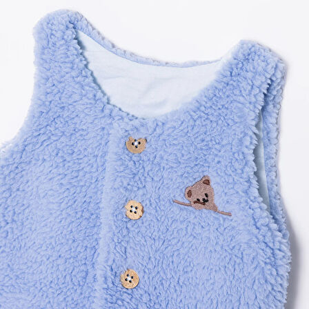 HelloBaby Erkek Bebek Yenidoğan Welsoft Yelek Bisiklet Yaka Atlet Kol