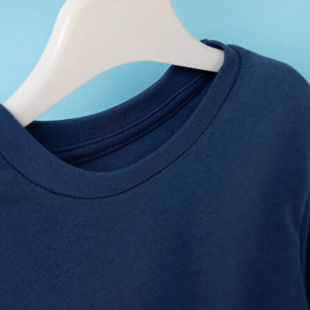 HelloBaby Erkek Bebek Uzun Kol Tshirt İnterlok Bisiklet Yaka Uzun Kol