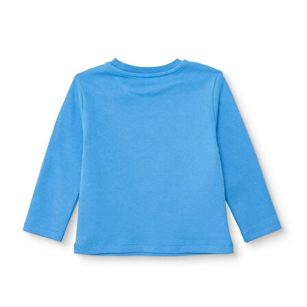 HelloBaby Erkek Bebek Uzun Kol Tshirt İnterlok Bisiklet Yaka Uzun Kol