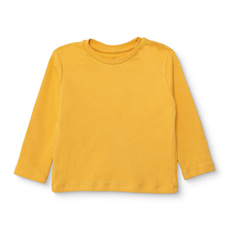 HelloBaby Erkek Bebek Uzun Kol Tshirt İnterlok Bisiklet Yaka Uzun Kol