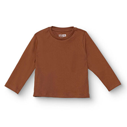 HelloBaby Erkek Bebek Uzun Kol Tshirt İnterlok Bisiklet Yaka Uzun Kol