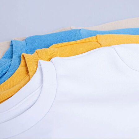 HelloBaby Erkek Bebek Uzun Kol Tshirt İnterlok Bisiklet Yaka Uzun Kol