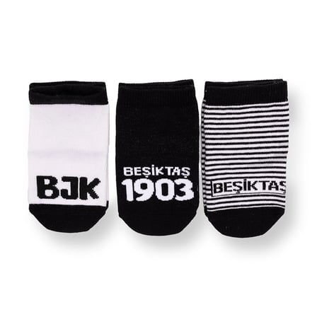 Beşiktaş Erkek Bebek 3lü Soket Çorap Lisans Baskılı