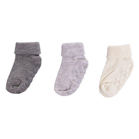 HelloBaby Unisex 3lü Kıvrık Çorap