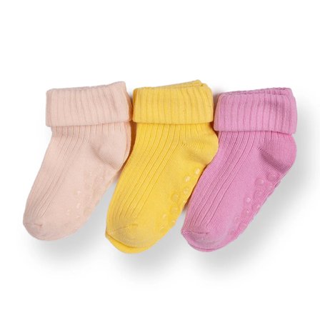 HelloBaby Kız Bebek 3lü Kıvrık Çorap