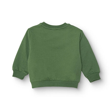 HelloBaby Erkek Bebek Sweatshirt Şardonlu İki İplik Bisiklet Yaka Uzun Kol