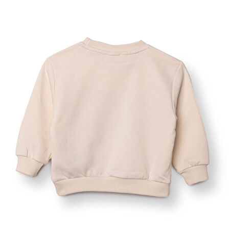 HelloBaby Erkek Bebek Sweatshirt Şardonlu İki İplik Bisiklet Yaka Uzun Kol