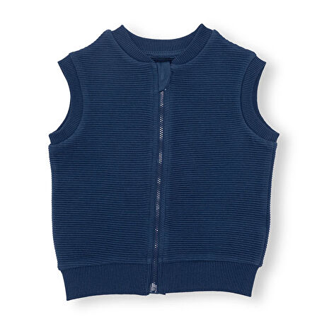 HelloBaby Erkek Bebek Yelek Fermuarlı Ottoman Bisiklet Yaka Atlet Kol