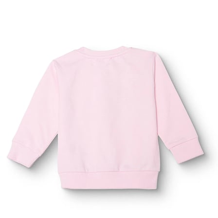 HelloBaby Kız Bebek Sweatshirt Şardonlu İki İplik Bisiklet Yaka Uzun Kol