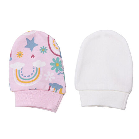 HelloBaby Kız Bebek Yenidoğan Eldiven İnterlok