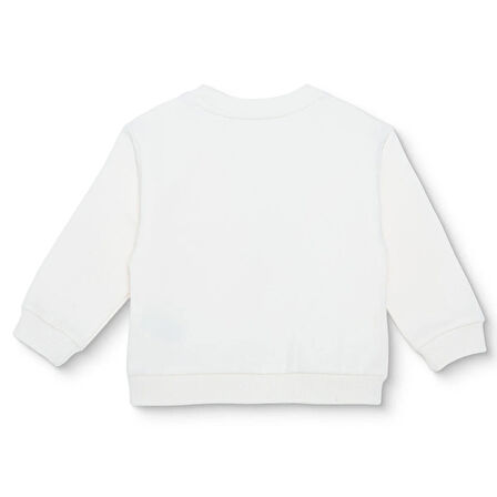 HelloBaby Kız Bebek Sweatshirt Şardonlu İki İplik Bisiklet Yaka Uzun Kol