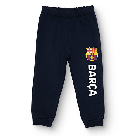 FC Barcelona Unisex Eşofman Alt İki İplik Bisiklet Yaka Lastikli Paça