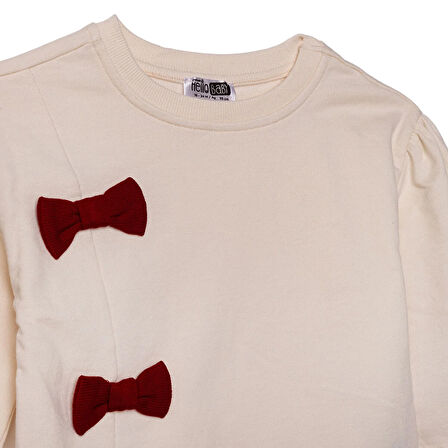 HelloBaby Kız Bebek Chic Bluz - Tayt İki İplik Bisiklet Yaka Uzun Kol Reçme Paça