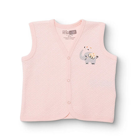 HelloBaby Kız Bebek Kapitone Yelek Kapitone Örme Bisiklet Yaka Atlet Kol