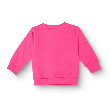HelloBaby Kız Bebek Sweatshirt Şardonlu İki İplik Bisiklet Yaka Uzun Kol