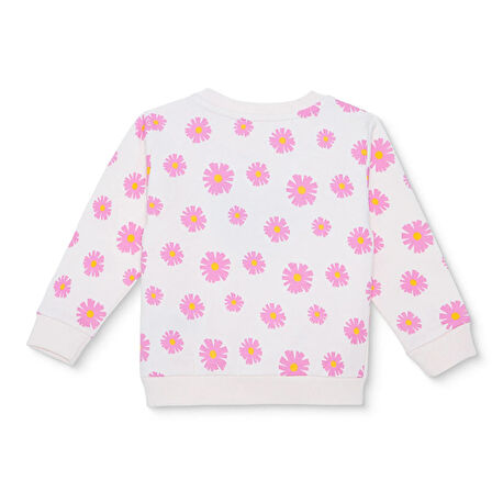 HelloBaby Kız Bebek Sweatshirt Şardonlu İki İplik Bisiklet Yaka Uzun Kol