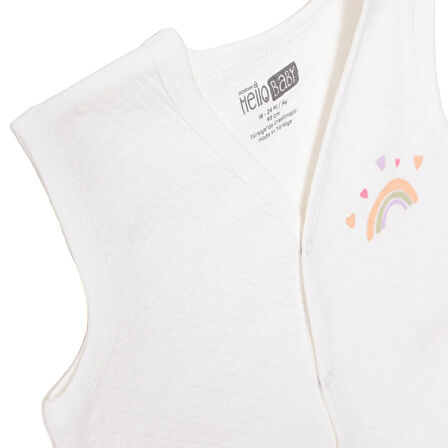 HelloBaby Kız Bebek Kapitone Yelek Kapitone Örme Bisiklet Yaka Atlet Kol