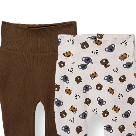 HelloBaby Erkek Bebek Yenidoğan 2li Patiksiz Alt İnterlok Patiksiz Paça