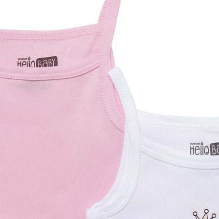 HelloBaby Kız Bebek 2li Atlet Çiçek Baskılı Strappy