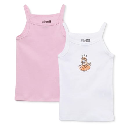HelloBaby Kız Bebek 2li Atlet Çiçek Baskılı Strappy