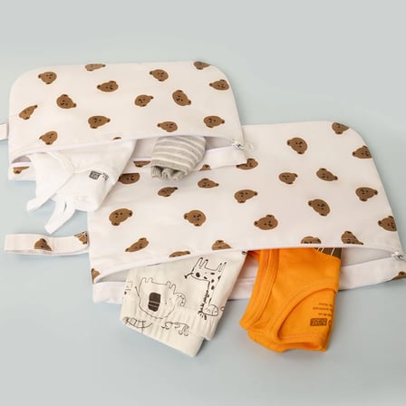 HelloBaby Unisex Ayıcık 2li Kirli-Temiz Çanta