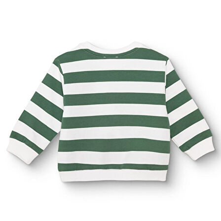 HelloBaby Erkek Bebek Sweatshirt Şardonlu İki İplik Bisiklet Yaka Uzun Kol