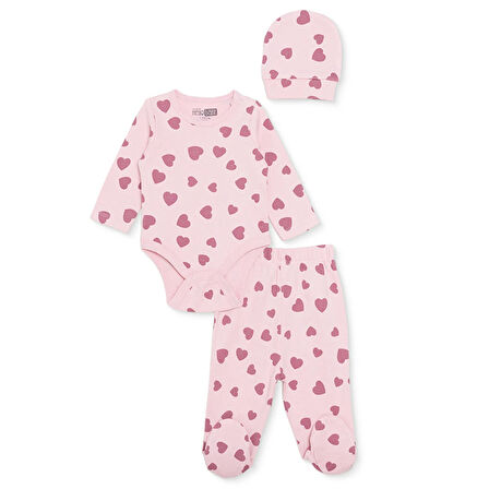 HelloBaby Yenidoğan Body-Patikli Alt-Şap