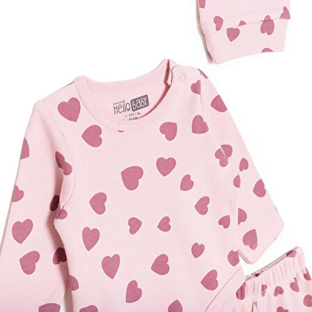 HelloBaby Yenidoğan Body-Patikli Alt-Şap